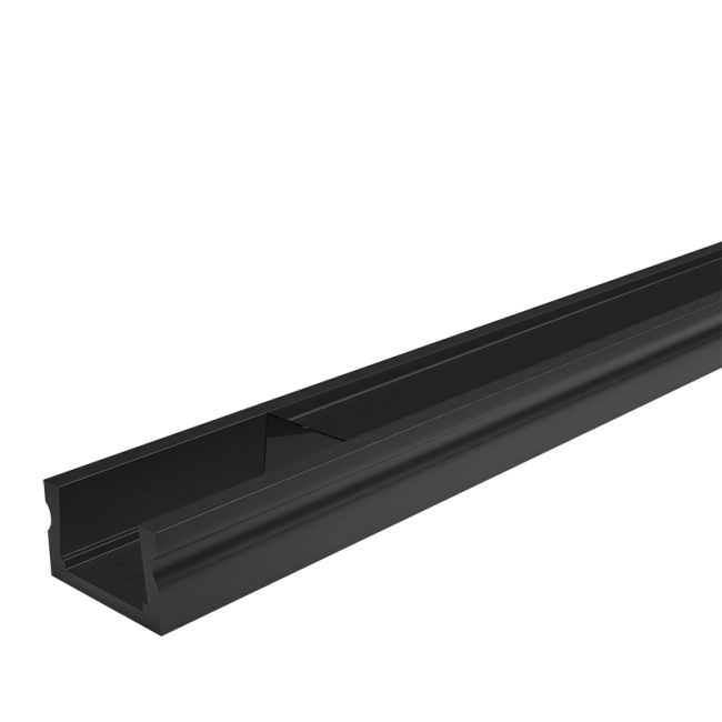Профиль алюминиевый WOLTA WAP-S-16/6/2000-B накладной черный 6x16x2000мм