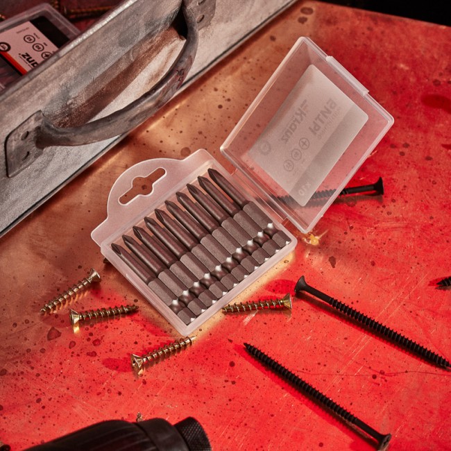 Бита PH1х50 мм для шуруповерта (упак. 10 шт.) Kranz Бита PH1х50 мм для шуруповерта (упак. 10 шт.) Kranz