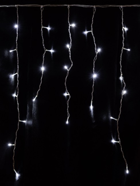 Гирлянда новогодняя "Бахрома" 2,5х0,6 м, белый свет, 8 режимов, наружное использование, IP44, TDM Гирлянда новогодняя "Бахрома" 2,5х0,6 м, белый свет, 8 режимов, наружное использование, IP44, TDM