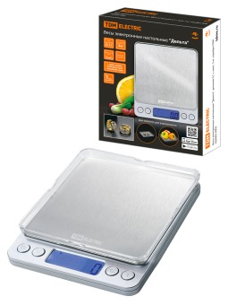 Весы электронные настольные "Дельта", деление 0,1 г, макс. 3 кг, серебро,TDM Весы электронные настольные "Дельта", деление 0,1 г, макс. 3 кг, серебро,TDM