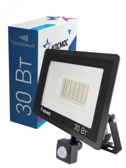 Прожектор светодиодный ДО-30Вт с ИК-Датчиком 6500К1600Лм IP65 Космос