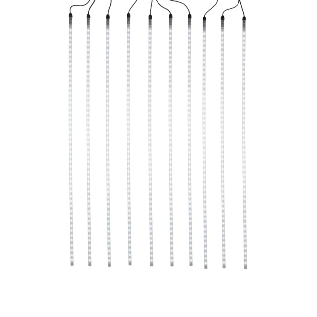 Гирлянда Тающие сосульки 24 В, комплект 10 шт. х 100 см, шаг 100 см, 960 LED, белый, соединяются, NEON-NIGHT