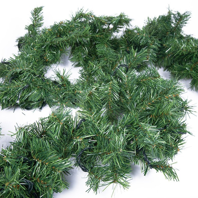 Еловый шлейф искусственный 2,7 м теплое белое свечение 80 LED Еловый шлейф искусственный 2,7 м теплое белое свечение 80 LED