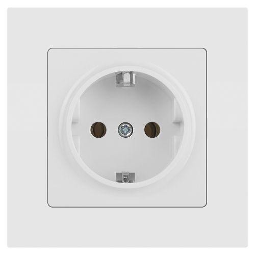 Розетка 1-м СП Accent 6-202-01М 16А IP20 250В 2P+E Schuko бел. матов. Intro Б0063681 Розетка 1-м СП Accent 6-202-01М 16А IP20 250В 2P+E Schuko бел. матов. Intro Б0063681