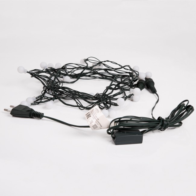 Гирлянда Шарики Ø15мм, 5м, темно-зеленый ПВХ, 30 диодов, цвет RGB Гирлянда Шарики Ø15мм, 5м, темно-зеленый ПВХ, 30 диодов, цвет RGB