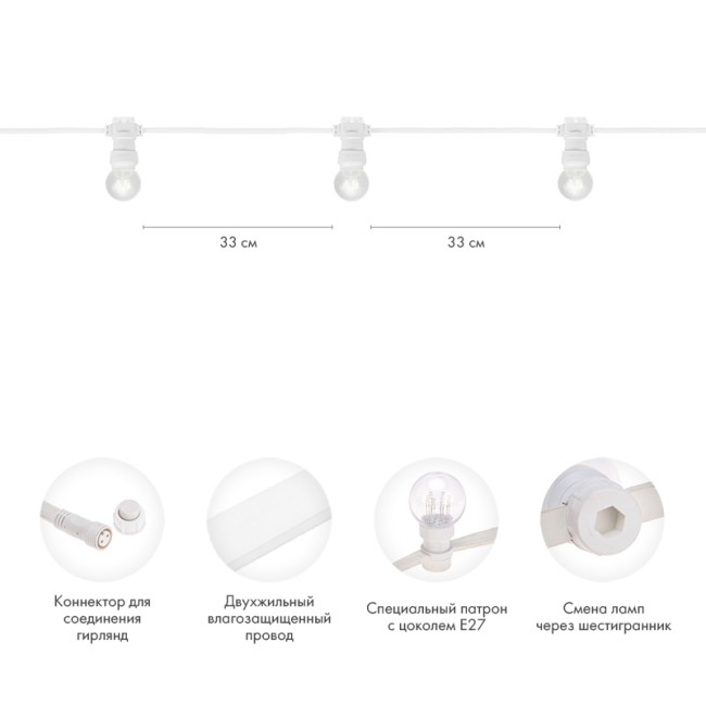 Набор Белт-Лайт 10 м, белый каучук, 30 ламп, цвет Белый, IP65, соединяется Набор Белт-Лайт 10 м, белый каучук, 30 ламп, цвет Белый, IP65, соединяется