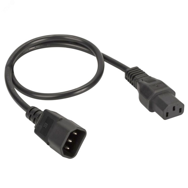 Кабель питания IEC320 C13 - IEC320 C14 0.5м       сечение 3х1,5 мм