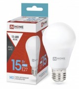 Лампа светодиодная низковольтная LED-MO-PRO 15Вт грушевидная 6500К холод. бел. E27 1200лм 12-48В IN HOME 4690612036366 Лампа светодиодная низковольтная LED-MO-PRO 15Вт грушевидная 6500К холод. бел. E27 1200лм 12-48В IN HOME 4690612036366