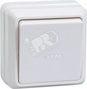 ОКТАВА Выключатель одноклавишный наружный белый ОКТАВА Выключатель одноклавишный наружный белый