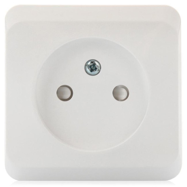 Розетка 1-м ОП Этюд 16А IP20 250В без заземл. защ. шторки бел. SE PA16-002B