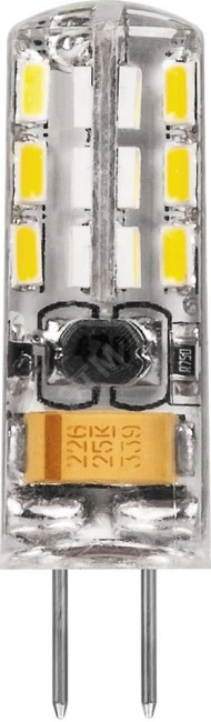 Лампа светодиодная LED 2вт 12в G4 теплый капсульная