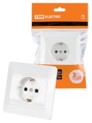 Розетка 2П+З 16А 250В белая "Ильмень" TDM Розетка 2П+З 16А 250В белая "Ильмень" TDM