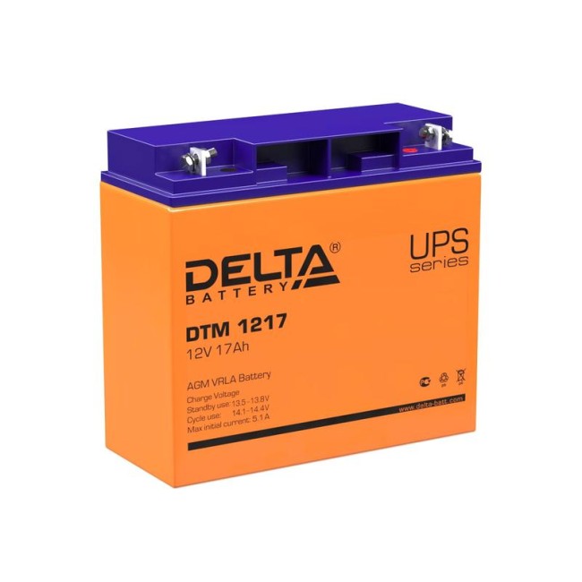 Аккумулятор UPS 12В 17А.ч DTM 1217 Delta 4614010050012 Аккумулятор UPS 12В 17А.ч DTM 1217 Delta 4614010050012