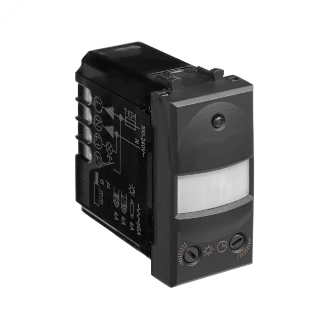 Датчик движения модульный, ''Avanti'', ''Черный матовый'', 1 модуль