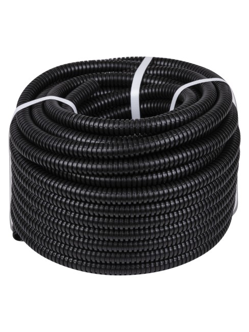 Труба гофрированная ПНД d 16 с зондом (25 м) легкая черная TDM Труба гофрированная ПНД d 16 с зондом (25 м) легкая черная TDM