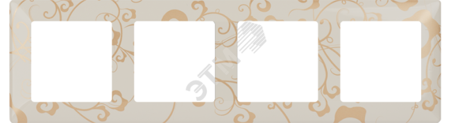 Valena LIFE Рамка 4 поста Ампир бежевый универсальная