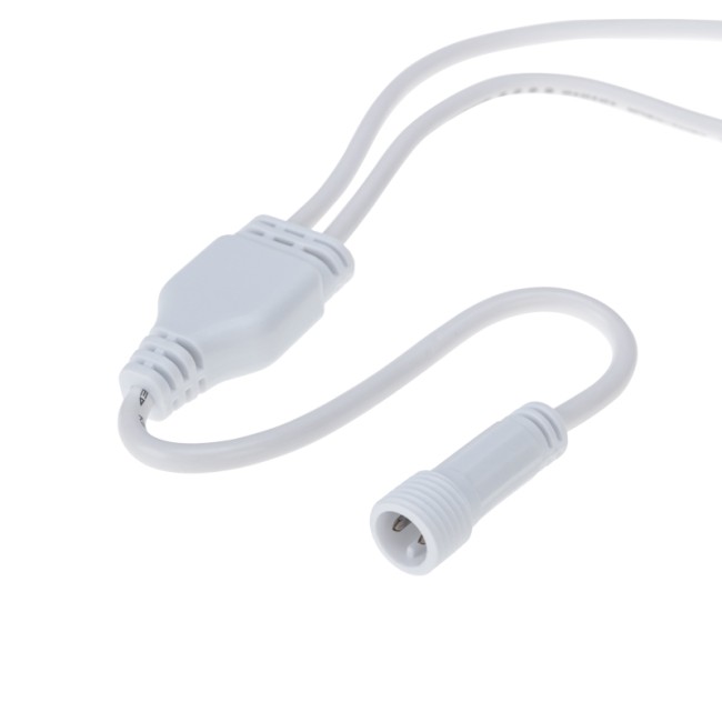 Разветвитель -Y для уличных гирлянд Professional (1 вход, 2 выхода) белый ПВХ