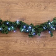 Еловый шлейф искусственный 2,7 м теплое белое свечение 80 LED Еловый шлейф искусственный 2,7 м теплое белое свечение 80 LED