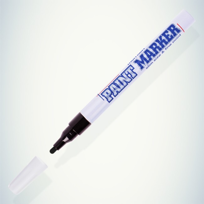 Маркер-краска Slim 2мм, нитрооснова, черный MunHwa