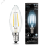 Лампа светодиодная LED 11 Вт 830 Лм 4100К белая Е14 Свеча Filament Gauss