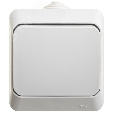 ЭТЮД Переключатель одноклавишный наружный IP44 серый