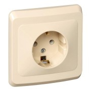 Розетка 1-м СП Этюд 16А IP20 250В с заземл. без защ. шторок крем. SE PC16-003K Розетка 1-м СП Этюд 16А IP20 250В с заземл. без защ. шторок крем. SE PC16-003K
