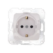 DEA Розетка 1-ая с/з с/у 16А мех. Бел KRANZ  