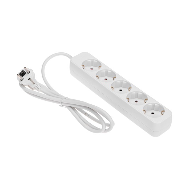 Удлинитель STANDARD 5 гнезд, 1,5м, 3х1,0мм², с/з, белый REXANT Удлинитель STANDARD 5 гнезд, 1,5м, 3х1,0мм², с/з, белый REXANT