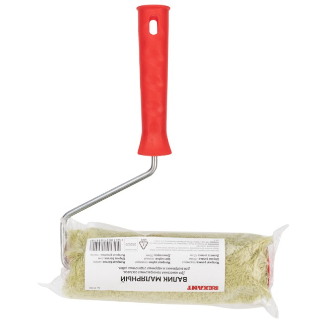 Валик полиакрил зеленый, ворс 18 мм, ширина ролика 180 мм, Ø 42 мм, бюгель 6мм, d 42 мм REXANT Валик полиакрил зеленый, ворс 18 мм, ширина ролика 180 мм, Ø 42 мм, бюгель 6мм, d 42 мм REXANT