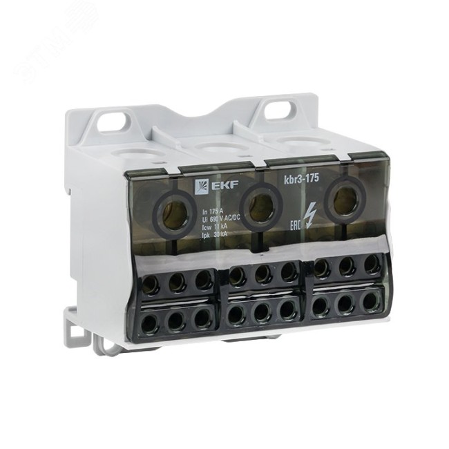 Блок распределительный КБР тройной 175A EKF PROxima Блок распределительный КБР тройной 175A EKF PROxima