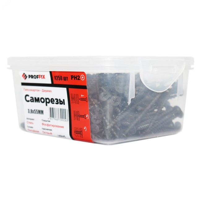 Саморез СГД 3,8х55 усил-й  (TWN) (250 шт) - конт-р PROFFIX