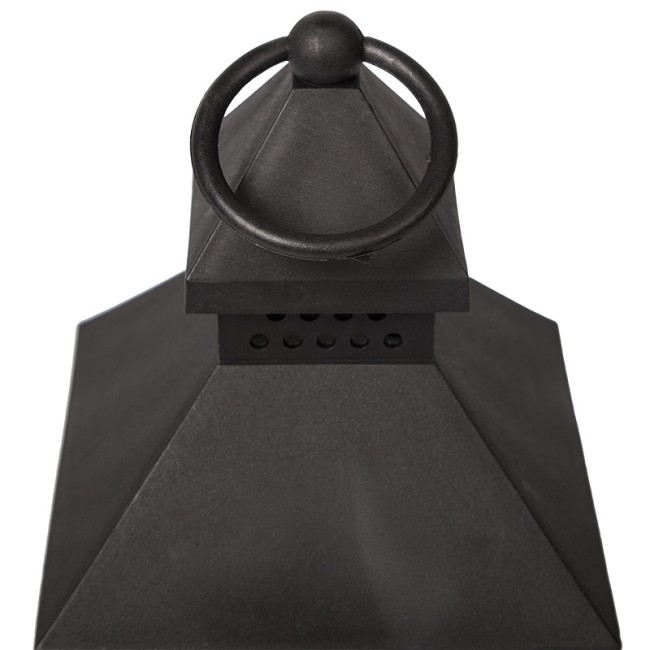 Декоративный фонарь со свечкой, черный корпус, размер 10,5х10,5х24 см, цвет ТЕПЛЫЙ БЕЛЫЙ Декоративный фонарь со свечкой, черный корпус, размер 10,5х10,5х24 см, цвет ТЕПЛЫЙ БЕЛЫЙ