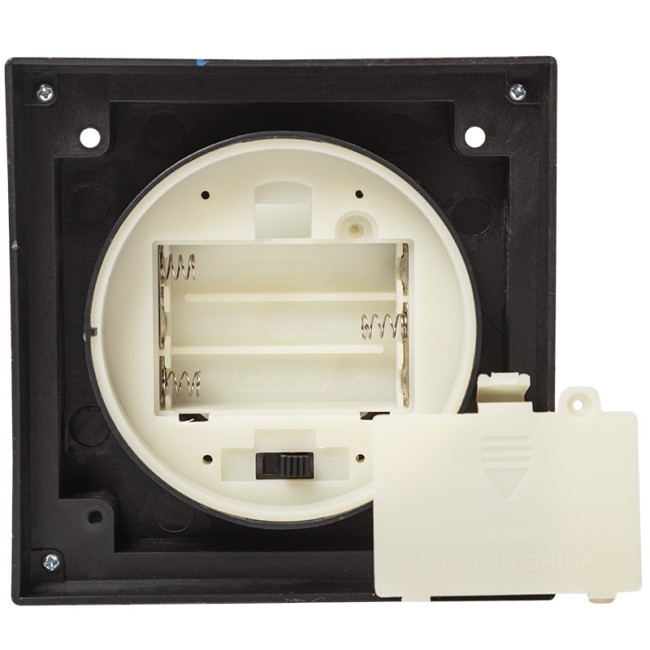 Декоративный фонарь со свечкой, черный корпус, размер 10,5х10,5х24 см, цвет ТЕПЛЫЙ БЕЛЫЙ Декоративный фонарь со свечкой, черный корпус, размер 10,5х10,5х24 см, цвет ТЕПЛЫЙ БЕЛЫЙ