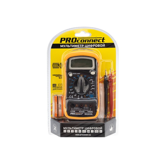 Портативный мультиметр MAS830L (DT850L) PROconnect