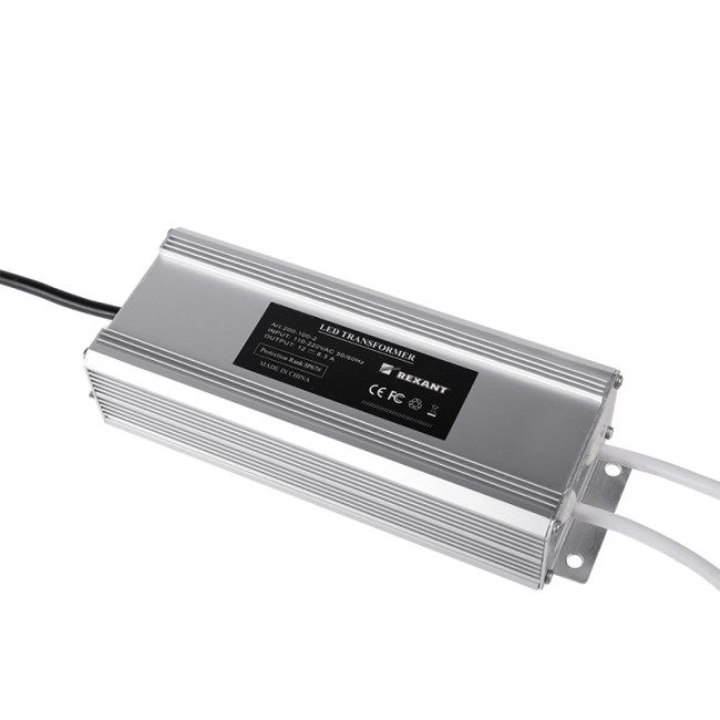 Источник питания AC 110-250V/DC 12V 8,4А 100W с проводами влагозащищенный (IP67)