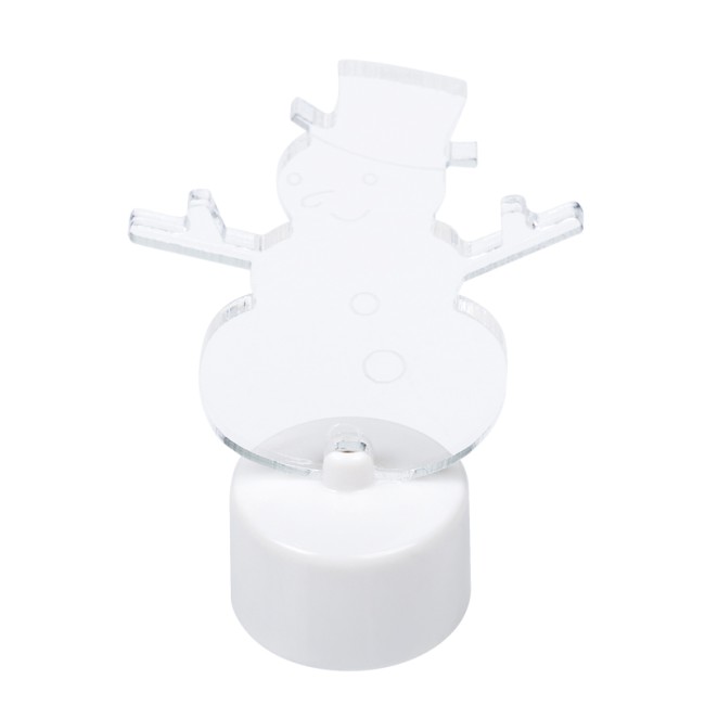 Фигура светодиодная на подставке Снеговик в шляпе 2D, RGB Фигура светодиодная на подставке Снеговик в шляпе 2D, RGB