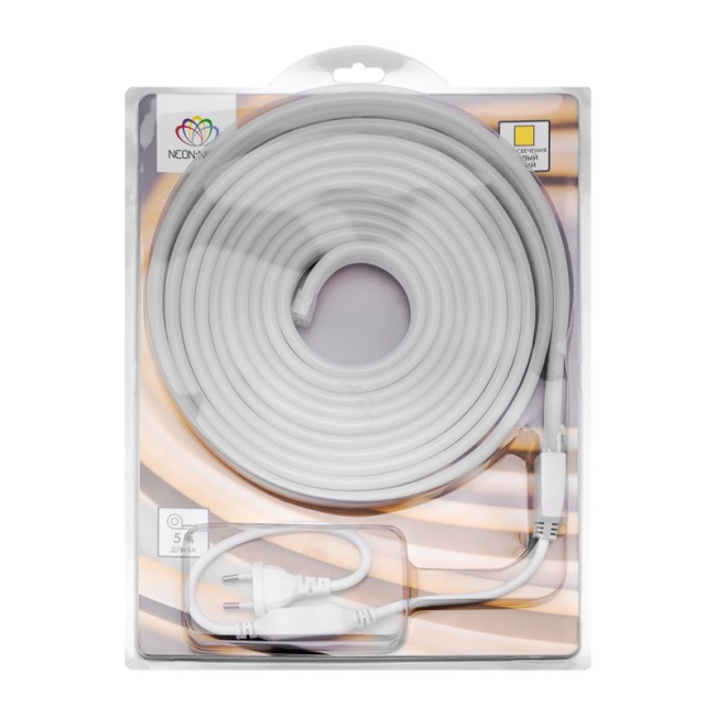 Гибкий неон LED SMD 8х16 мм, односторонний, теплый белый, 120 LED/м, 5 м Гибкий неон LED SMD 8х16 мм, односторонний, теплый белый, 120 LED/м, 5 м