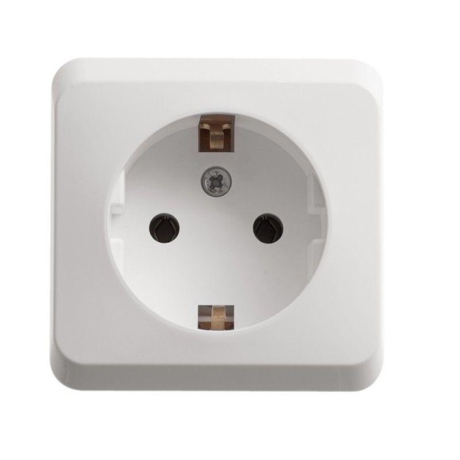 Розетка 1-м ОП Этюд 16А IP20 250В с заземл. без защ. шторок бел. SE PA16-003B Розетка 1-м ОП Этюд 16А IP20 250В с заземл. без защ. шторок бел. SE PA16-003B