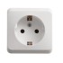 Розетка 1-м ОП Этюд 16А IP20 250В с заземл. без защ. шторок бел. SE PA16-003B Розетка 1-м ОП Этюд 16А IP20 250В с заземл. без защ. шторок бел. SE PA16-003B