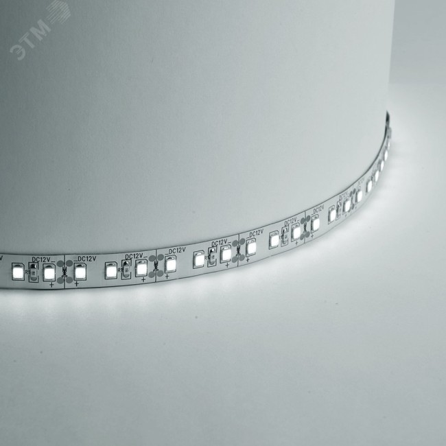 Лента светодиодная LEDх120/м 5м 9.6w/m 12в белый