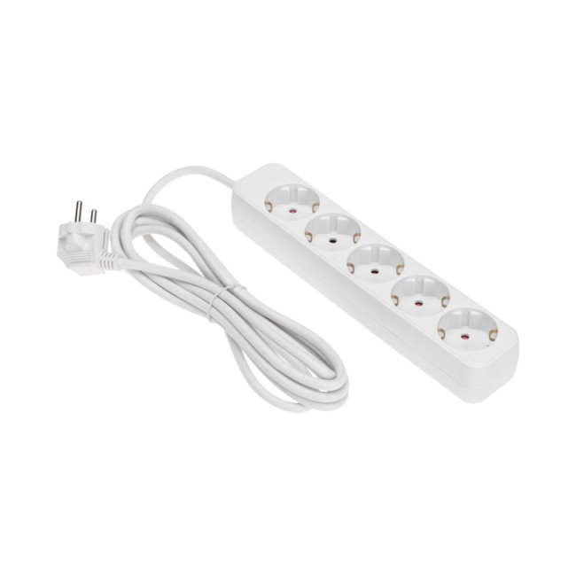 Удлинитель STANDARD 5 гнезд, 3м, 3х1,0мм², с/з, белый REXANT