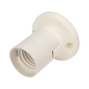 Патрон пластиковый настенный Е27 прямой, белый REXANT Патрон пластиковый настенный Е27 прямой, белый REXANT