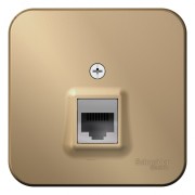 Розетка BLANCA наружная компьютерная RJ45, кат.5e, с изолирующей пластиной, титан Розетка BLANCA наружная компьютерная RJ45, кат.5e, с изолирующей пластиной, титан