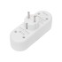 Двойник электрический линейный 16 А с заземлением + 2 USB-порта, 2,4 А, белый REXANT