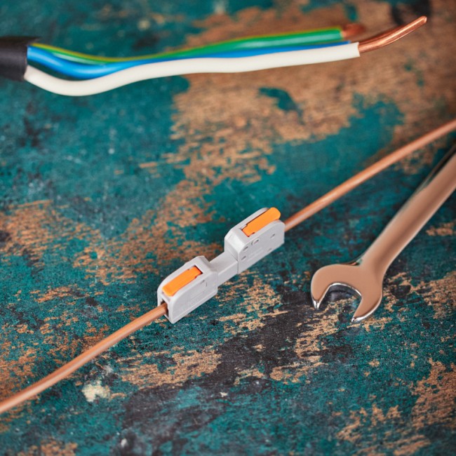 Клемма СМК 222-421R проходная разъемная 1 полюс серая 0,2-2,5/4мм² (50 шт/уп) REXANT Клемма СМК 222-421R проходная разъемная 1 полюс серая 0,2-2,5/4мм² (50 шт/уп) REXANT