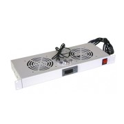 Модуль вентиляторный с термостатом 19" 1U с 2-мя вентиляторами REXANT Модуль вентиляторный с термостатом 19" 1U с 2-мя вентиляторами REXANT