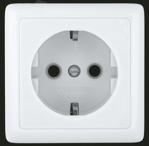 ХИТ Розетка с заземлением наружная 250В 16А белая