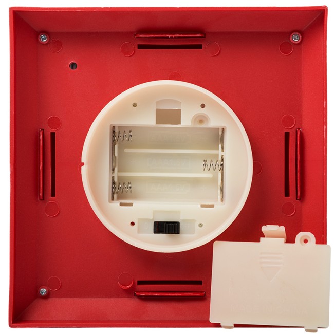 Декоративный фонарь со свечкой, красный корпус, размер 13,5х13,5х30,5 см, цвет ТЕПЛЫЙ БЕЛЫЙ Декоративный фонарь со свечкой, красный корпус, размер 13,5х13,5х30,5 см, цвет ТЕПЛЫЙ БЕЛЫЙ