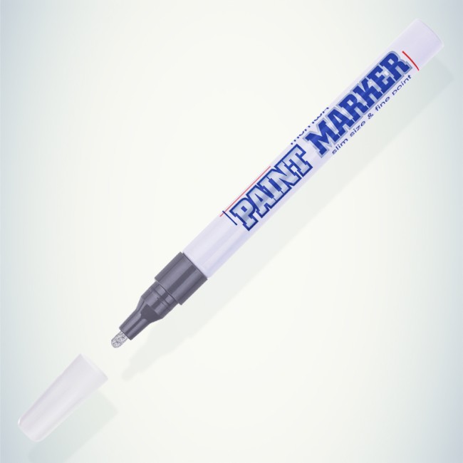 Маркер-краска MunHwa «Slim» 2 мм, серебро, нитрооснова Маркер-краска MunHwa «Slim» 2 мм, серебро, нитрооснова