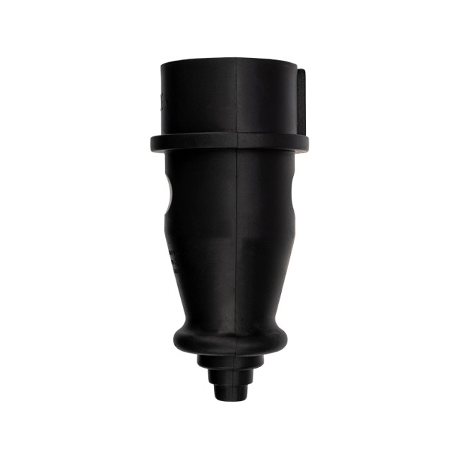 Вилка переносная влагозащищенная 3Р+РЕ, 32 А, IP44 каучук, черная REXANT